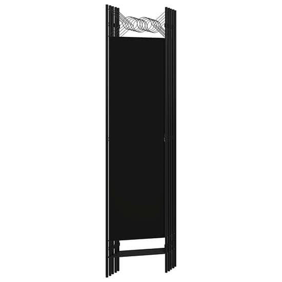 Hecate Fabric 5 Panels 200cm x 180cm Room Divider In Black_4