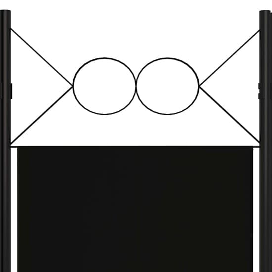 Hecate Fabric 5 Panels 200cm x 180cm Room Divider In Black_5