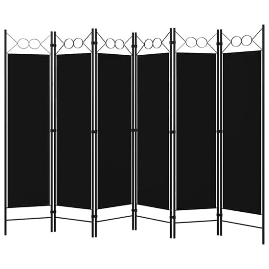 Hecate Fabric 6 Panels 240cm x 180cm Room Divider In Black_1