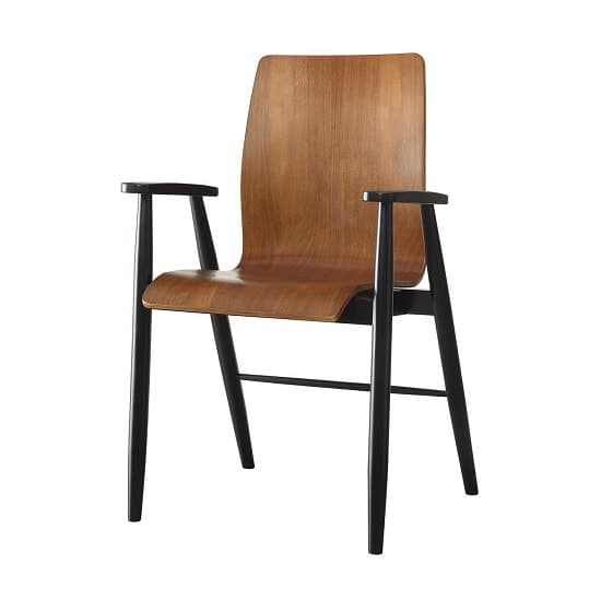 Hector Contemporary Wooden Home Office Chair In Walnut_2