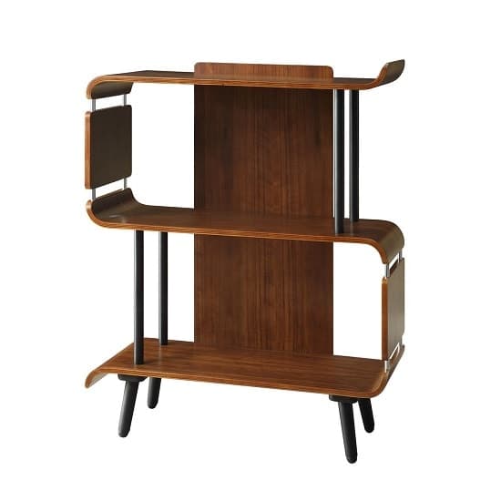 Hector Contemporary Wooden Bookcase In Walnut_2
