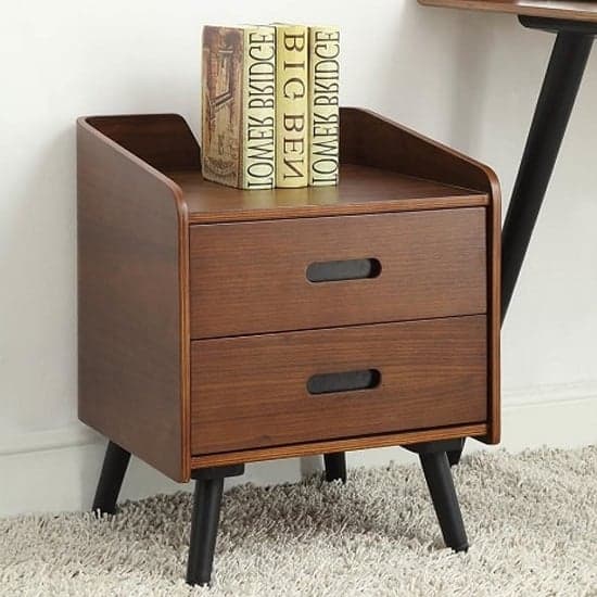 Hector Wooden Office Cabinet In Walnut With 2 Drawers_1