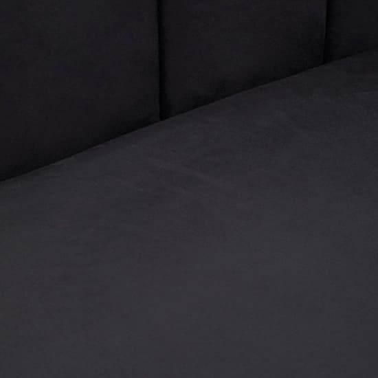 Hefei Velvet 3 Seater Sofa With Chrome Metal Legs In Black_6