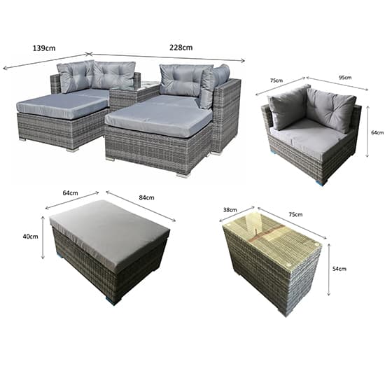 Hekla Wicker Weave Stackable Sofa Set In Grey_6