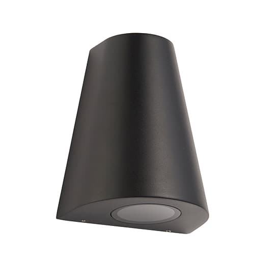 Helm LED 1 Light Wall Light In Textured Black_6