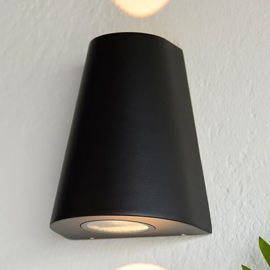 Helm LED 2 Lights Wall Light In Textured Black_1
