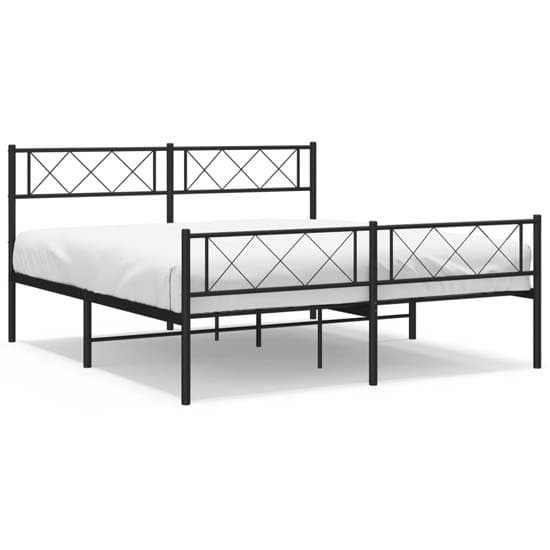 Helotes Metal Double Bed In Black_2
