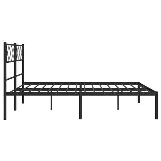 Helotes Metal Double Bed With Headboard In Black_5