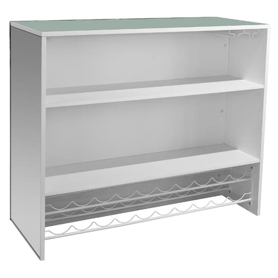 Vessel Mirrored Home Bar Unit In Grey With LED Lights_3