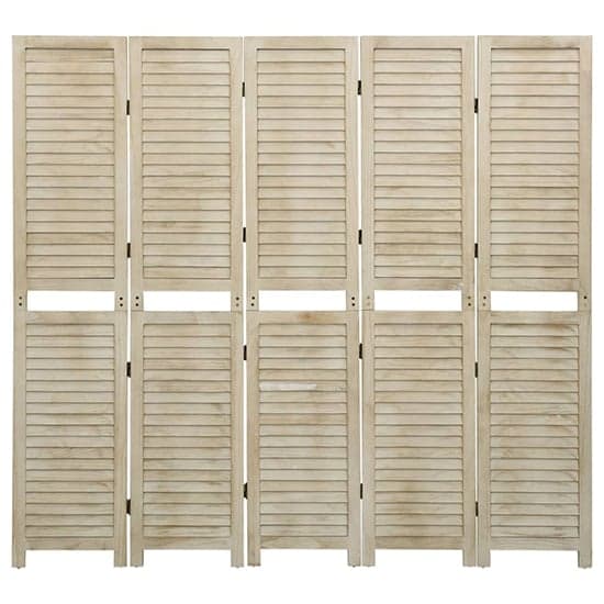 Helsa Wood Paulownia 5 Panels 175cm x 165cm Room Divider_2
