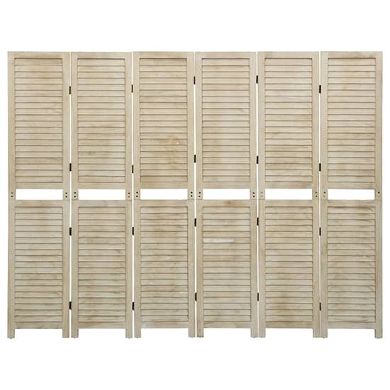 Helsa Wood Paulownia 6 Panels 210cm x 165cm Room Divider_2