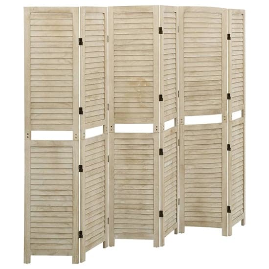 Helsa Wood Paulownia 6 Panels 210cm x 165cm Room Divider_1