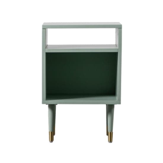 Helston Wooden Side Table With 2 Shelves In Mint_2