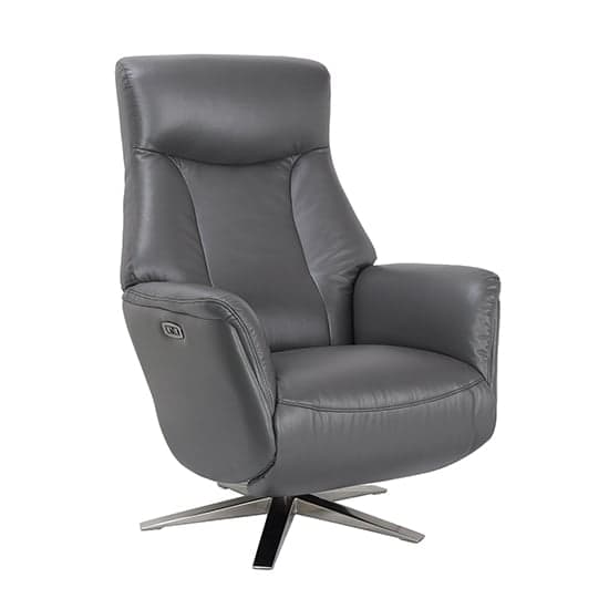 Hendon Leather Match Electric Swivel Recliner Chair In Iron_2