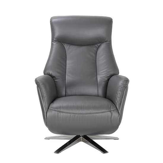 Hendon Leather Match Electric Swivel Recliner Chair In Iron_5