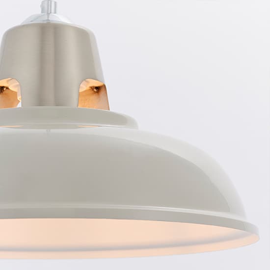 Henley Gloss Taupe Ceiling Pendant Light In Satin Nickel_4