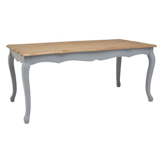 Henova Wooden Dining Table In Natural And Antique Grey_1