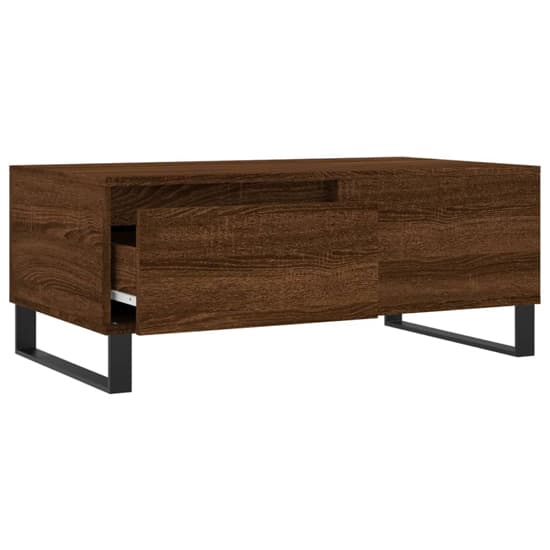 Henry Wooden Coffee Table With 1 Drawer In Brown Oak_4