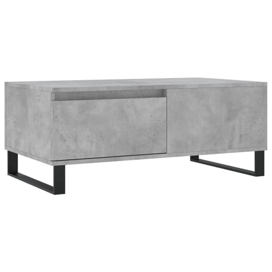 Henry Wooden Coffee Table With 1 Drawer In Concrete Effect_2