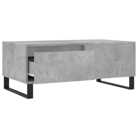 Henry Wooden Coffee Table With 1 Drawer In Concrete Effect_4