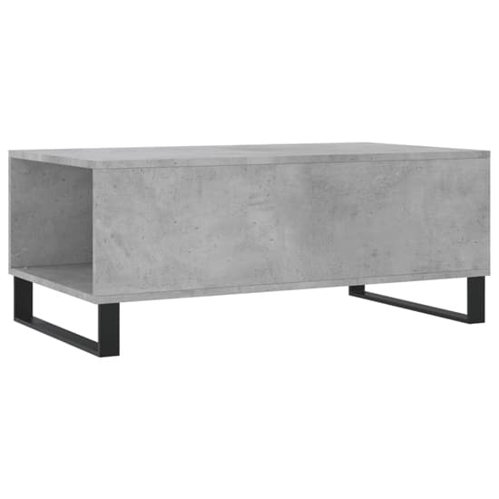 Henry Wooden Coffee Table With 1 Drawer In Concrete Effect_5