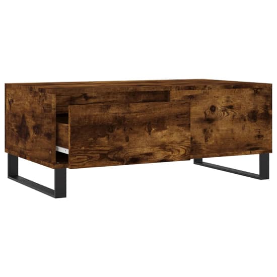 Henry Wooden Coffee Table With 1 Drawer In Smoked Oak_4