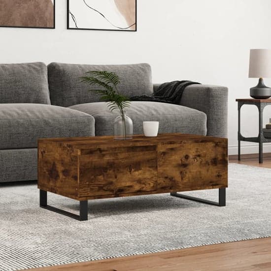 Henry Wooden Coffee Table With 1 Drawer In Smoked Oak_1