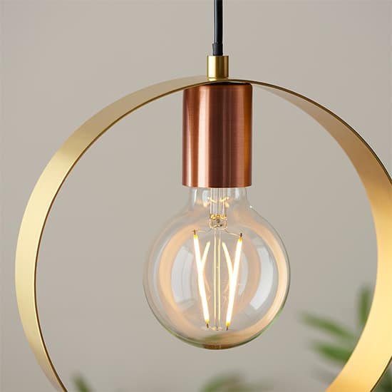 Hepo Ceiling Pendant Light In Brushed Brass_3