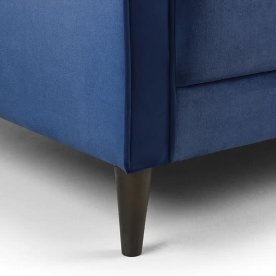 Herbart Plush Velvet 2 Seater Sofa In Blue_3