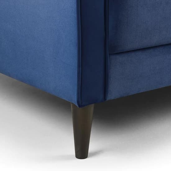Herbart Plush Velvet 3+2 Seater Sofa Set In Blue_4