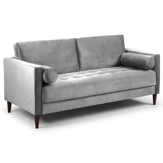 Herbart Plush Velvet 3+2 Seater Sofa Set In Grey_2