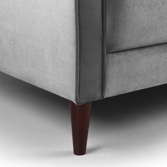 Herbart Plush Velvet 4 Seater Sofa In Grey_3