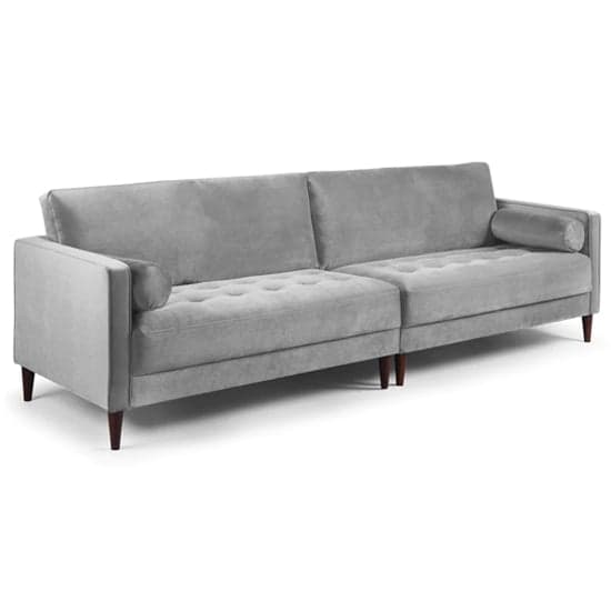 Herbart Plush Velvet 4 Seater Sofa In Grey_1