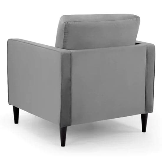 Herbart Plush Velvet Armchair In Grey_2