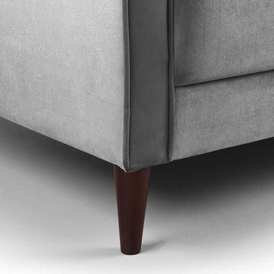 Herbart Plush Velvet Armchair In Grey_3