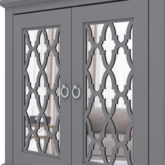 Herceg Wooden Sideboard With 2 Mirrored Doors In Cool Grey_7