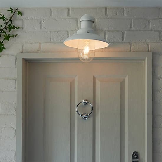 Hereford Classic Clear Glass Shade Wall Light In Gloss Stone_2