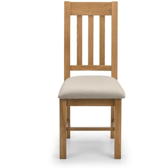 Hadia Waxed Oak Dining Chair In Pair_3