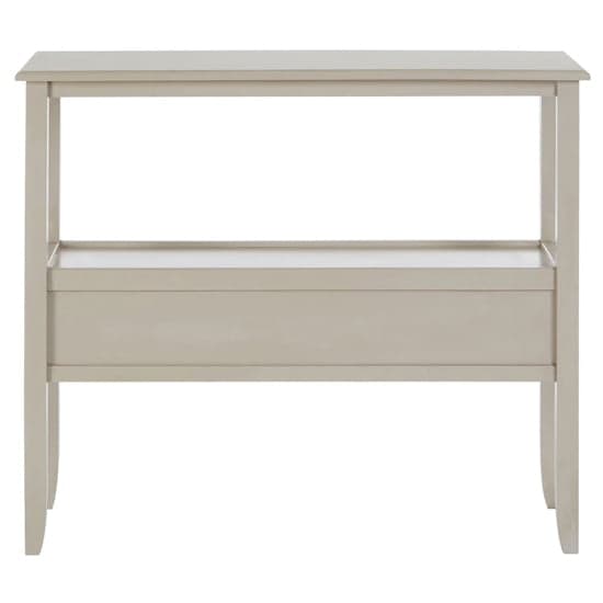Heritox Wooden 2 Drawers Console Table In Grey_5