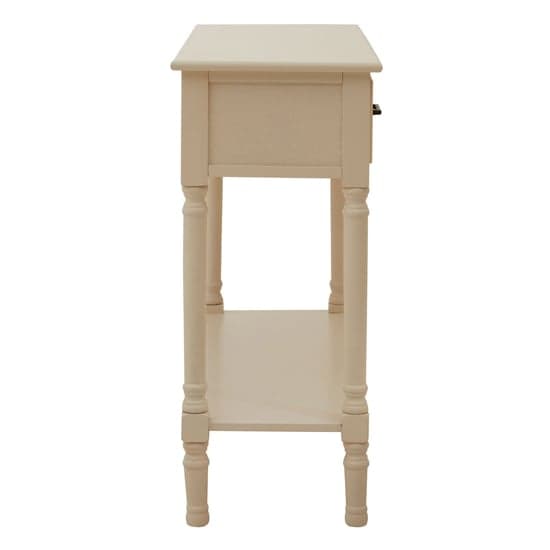 Heritox Wooden 2 Drawers Console Table In Pearl White_3