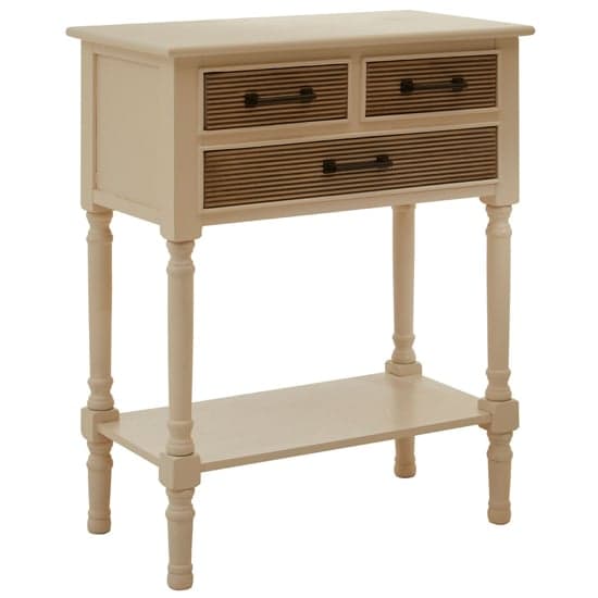 Heritox Wooden 3 Drawers Console Table In Pearl White_1