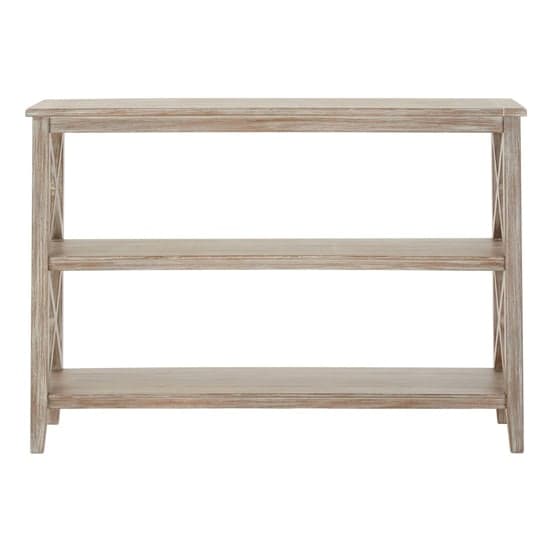 Heritox Wooden Bookcase With 3 Shelves In Weathered Natural_2