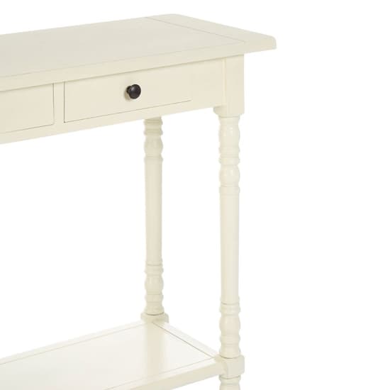 Heritox Wooden Console Table With 2 Drawers In Antique White_5