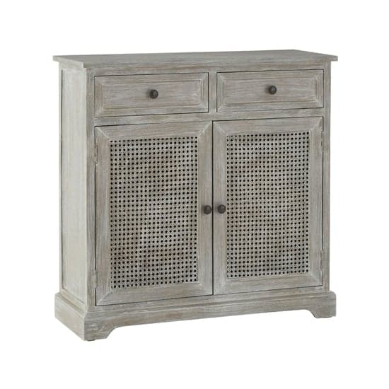 Heritox Wooden Sideboard With 2 Doors 2 Drawers In Grey_1