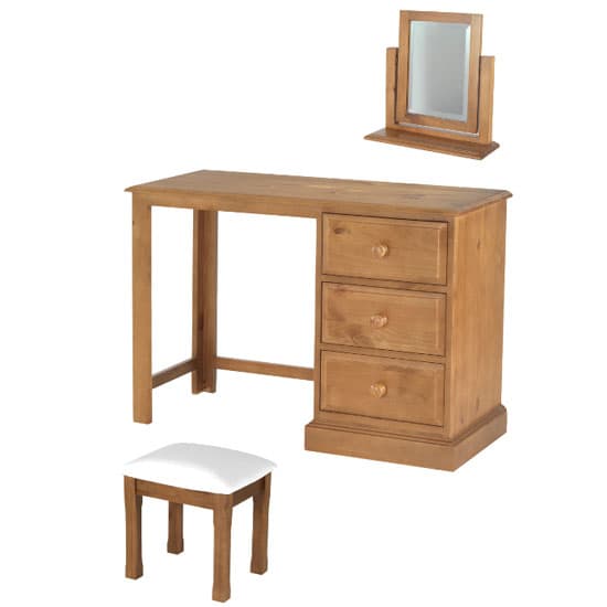 Herndon Wooden 3Pc Dressing Table Set In Lacquered_2