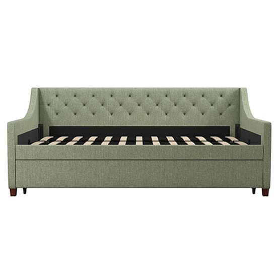 Heron Linen Fabric Daybed With Guest Bed In Light Green_6
