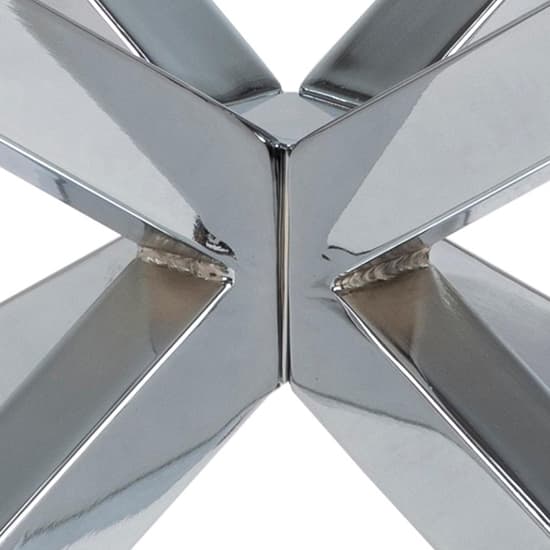 Herriman Round Clear Glass Coffee Table With Chrome Legs Furniture in