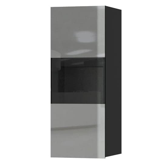 Herrin Display Cabinet Wall 1 Door In Grey Glass Front And LED_2