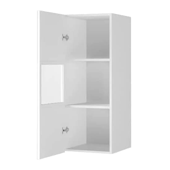Herrin Display Cabinet Wall 1 Door In White Glass Front And LED_3
