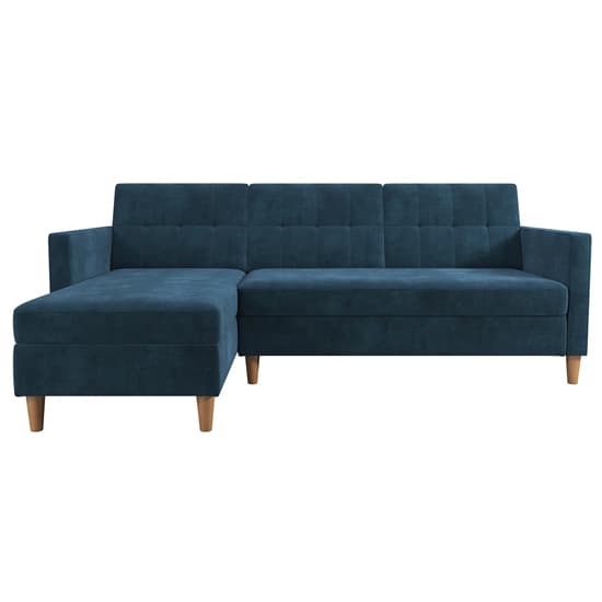 Hertford Fabric Sectional Sofa Bed With Storage In Blue_5